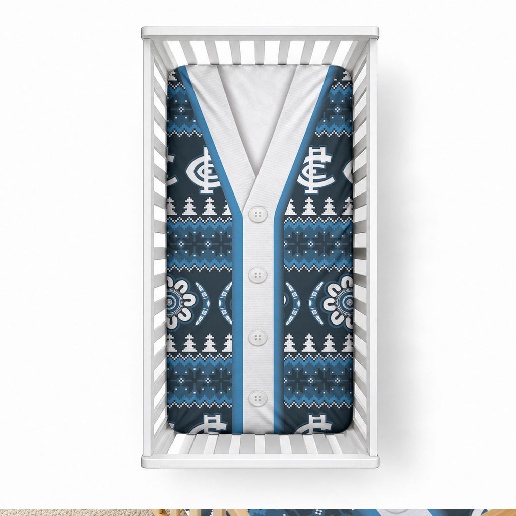 Blues Football Christmas Baby Bed Cover Aboriginal Seamless Cardigan Inspired