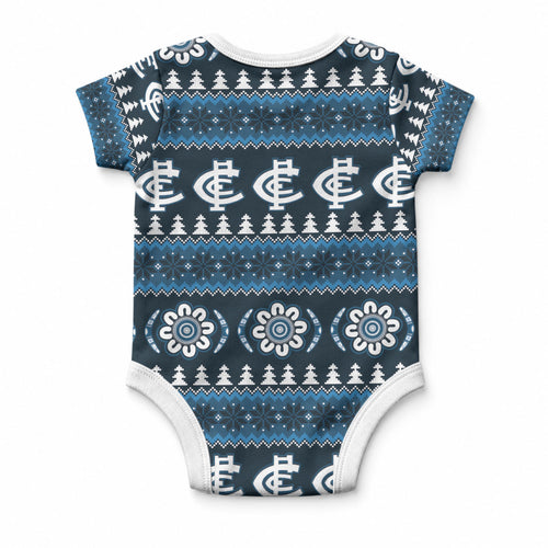 Blues Football Christmas Baby Onesie Aboriginal Seamless Cardigan Inspired
