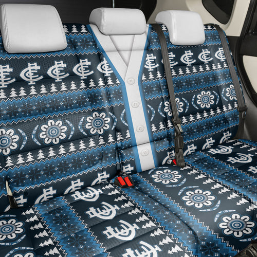 Blues Football Christmas Back Car Seat Cover Aboriginal Seamless Cardigan Inspired
