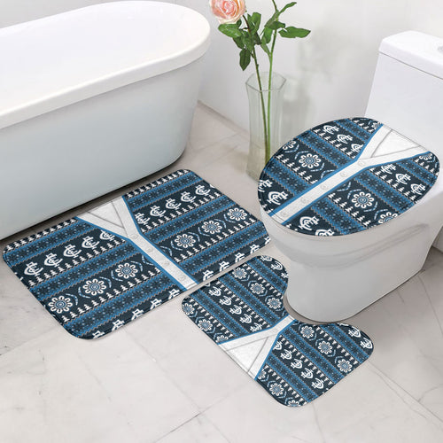 Blues Football Christmas Bathroom Set Aboriginal Seamless Cardigan Inspired