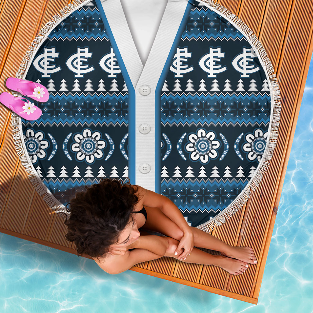 Blues Football Christmas Beach Blanket Aboriginal Seamless Cardigan Inspired