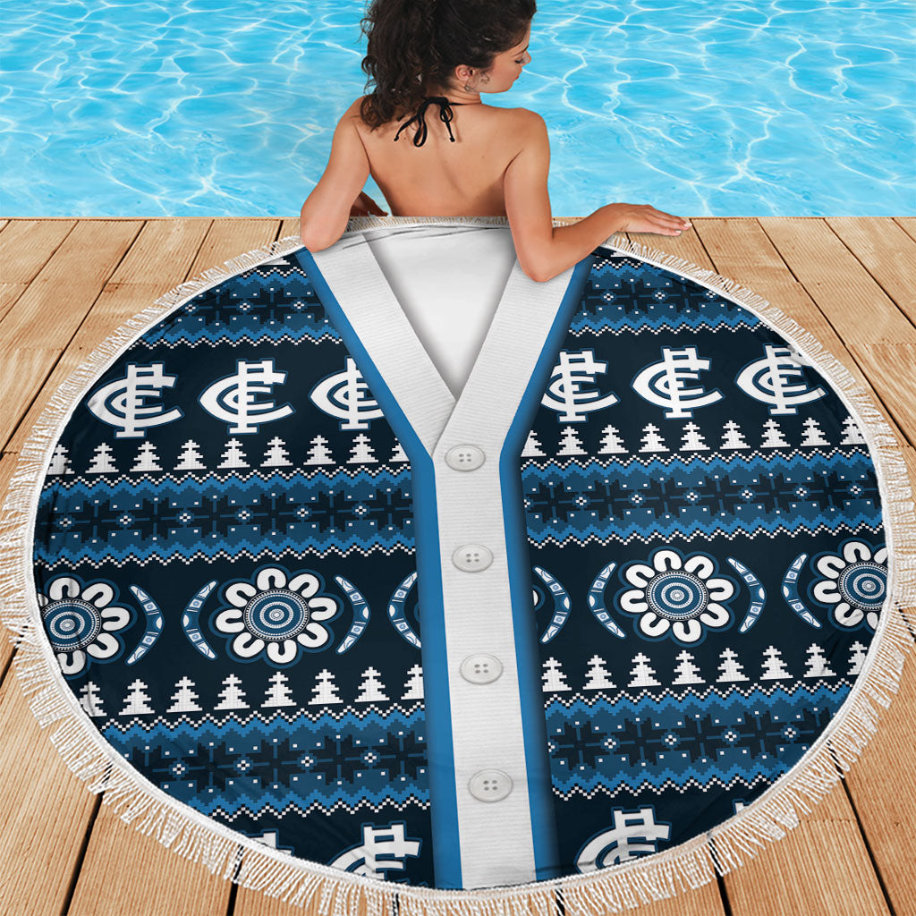Blues Football Christmas Beach Blanket Aboriginal Seamless Cardigan Inspired