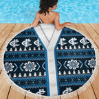 Blues Football Christmas Beach Blanket Aboriginal Seamless Cardigan Inspired
