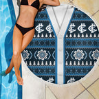 Blues Football Christmas Beach Blanket Aboriginal Seamless Cardigan Inspired