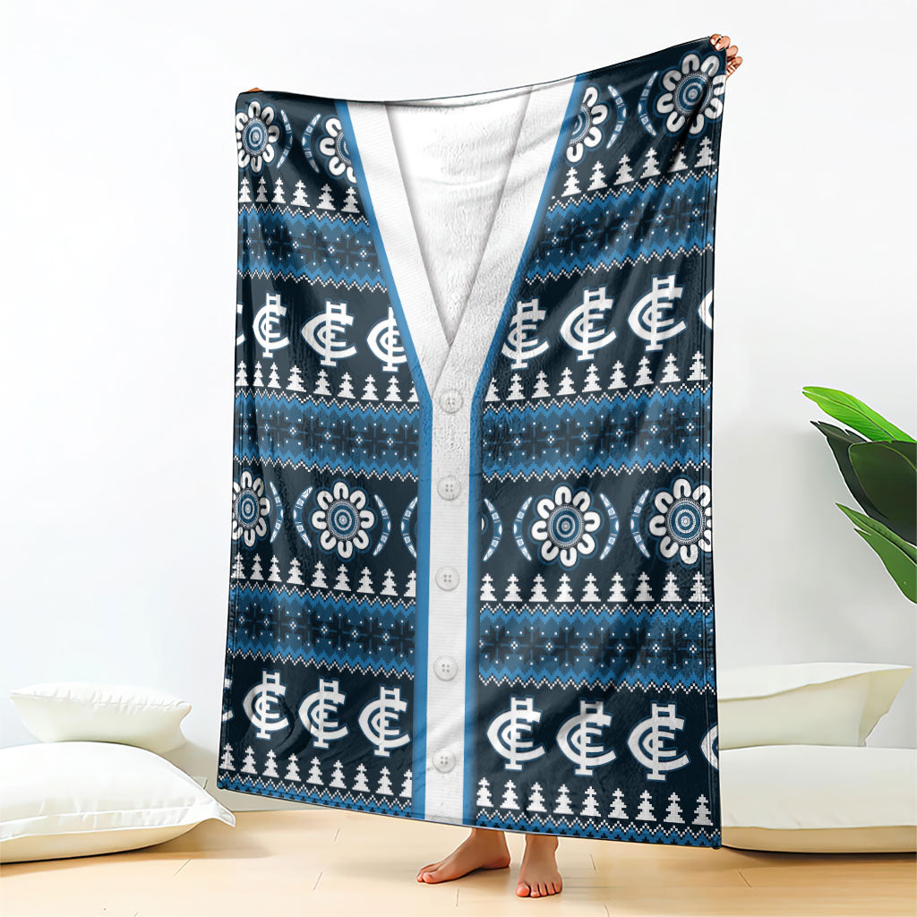 Blues Football Christmas Blanket Aboriginal Seamless Cardigan Inspired
