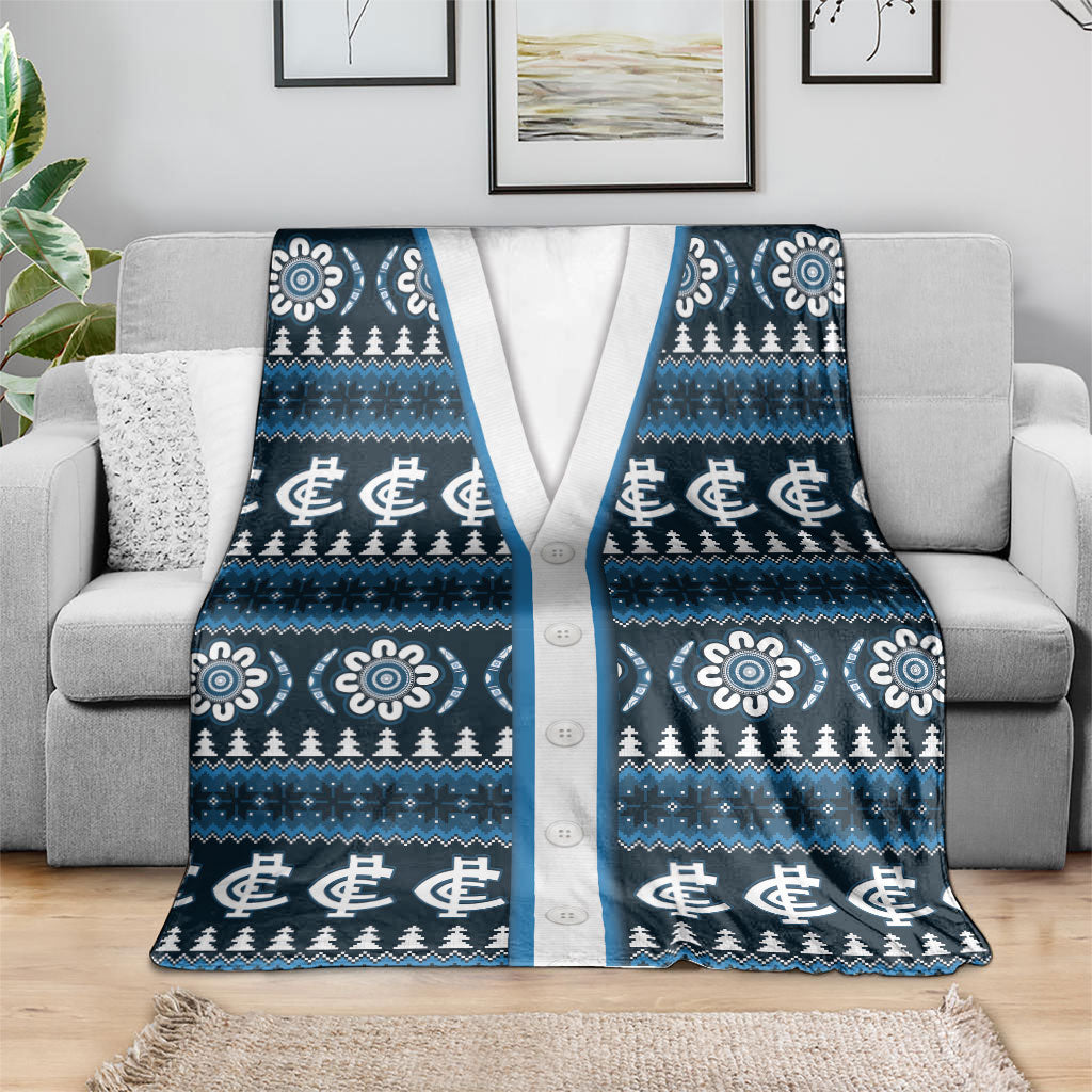 Blues Football Christmas Blanket Aboriginal Seamless Cardigan Inspired