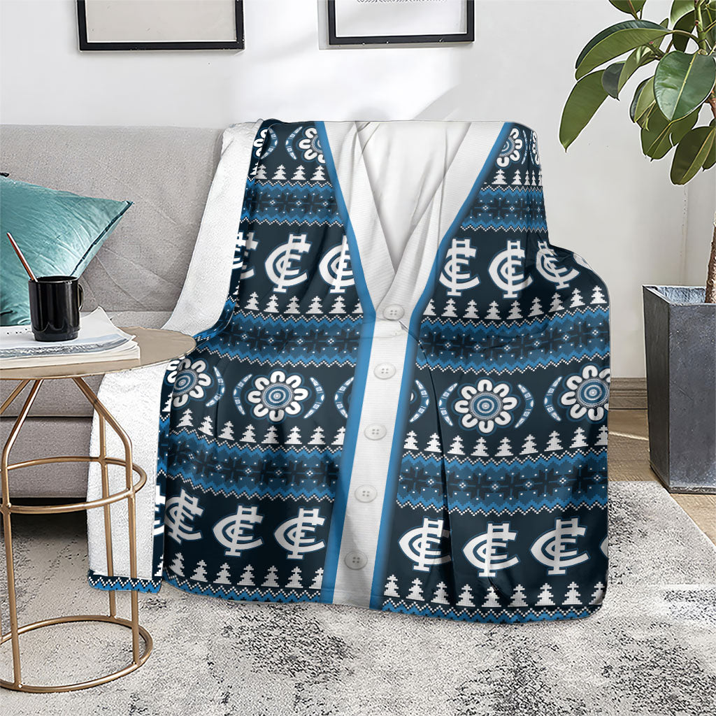 Blues Football Christmas Blanket Aboriginal Seamless Cardigan Inspired
