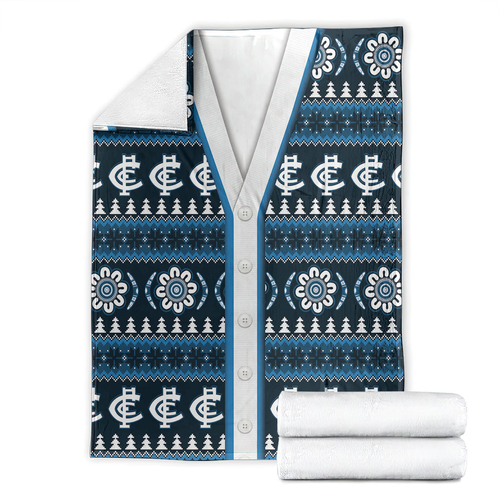 Blues Football Christmas Blanket Aboriginal Seamless Cardigan Inspired