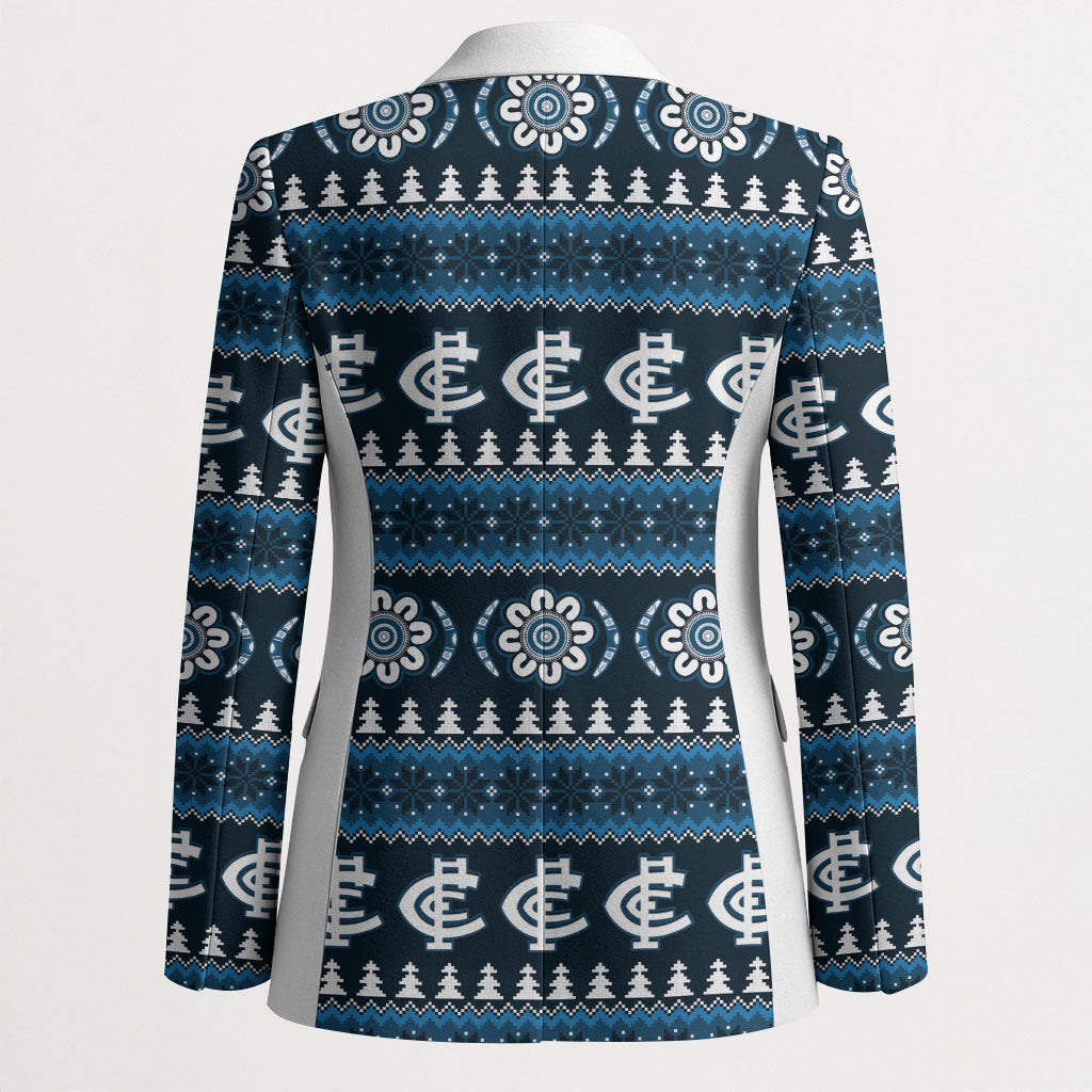 Blues Football Christmas Blazer Aboriginal Seamless Cardigan Inspired