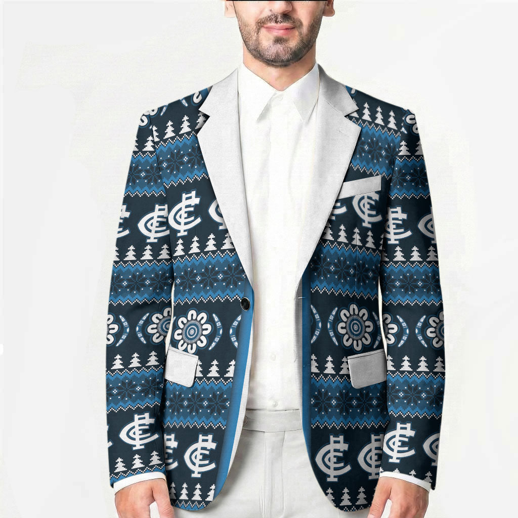 Blues Football Christmas Blazer Aboriginal Seamless Cardigan Inspired