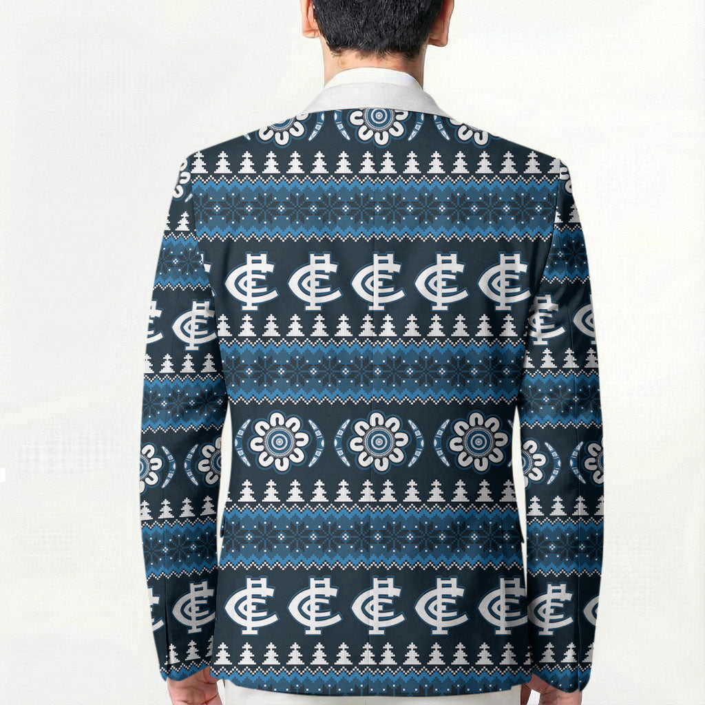Blues Football Christmas Blazer Aboriginal Seamless Cardigan Inspired