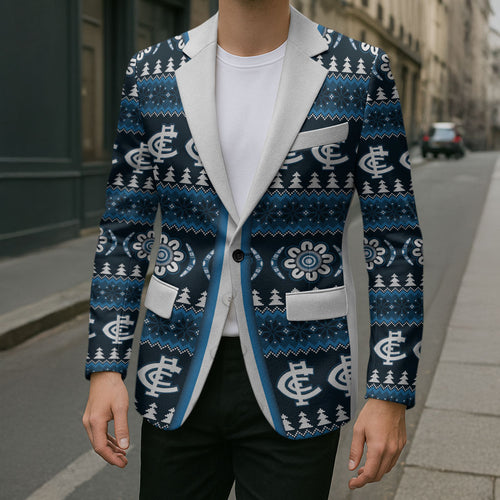 Blues Football Christmas Blazer Aboriginal Seamless Cardigan Inspired