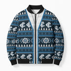 Blues Football Christmas Bomber Puffer Jacket Aboriginal Seamless Cardigan Inspired