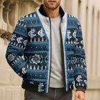 Blues Football Christmas Bomber Puffer Jacket Aboriginal Seamless Cardigan Inspired