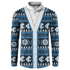 Blues Football Christmas Button Sweatshirt Aboriginal Seamless Cardigan Inspired