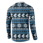 Blues Football Christmas Button Sweatshirt Aboriginal Seamless Cardigan Inspired