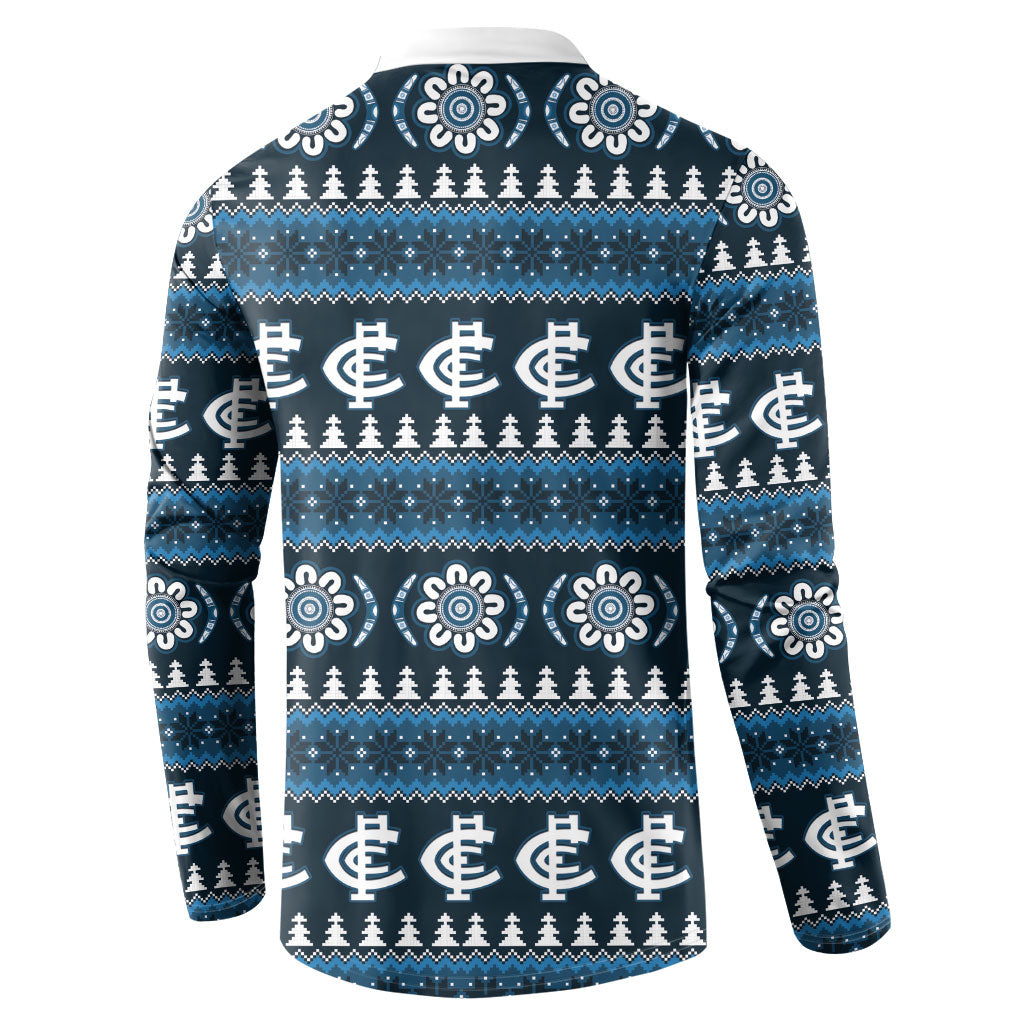 Blues Football Christmas Button Sweatshirt Aboriginal Seamless Cardigan Inspired