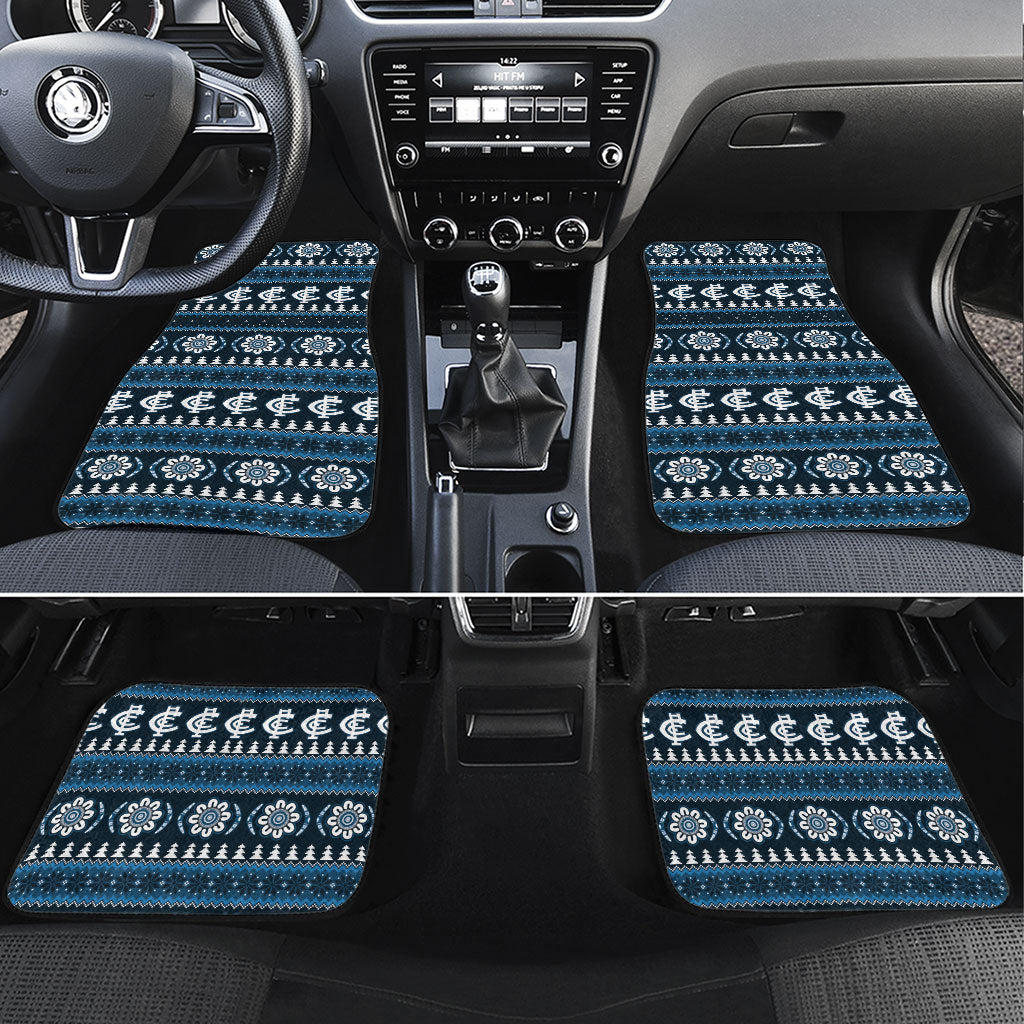 Blues Football Christmas Car Mats Aboriginal Seamless Cardigan Inspired