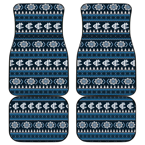 Blues Football Christmas Car Mats Aboriginal Seamless Cardigan Inspired