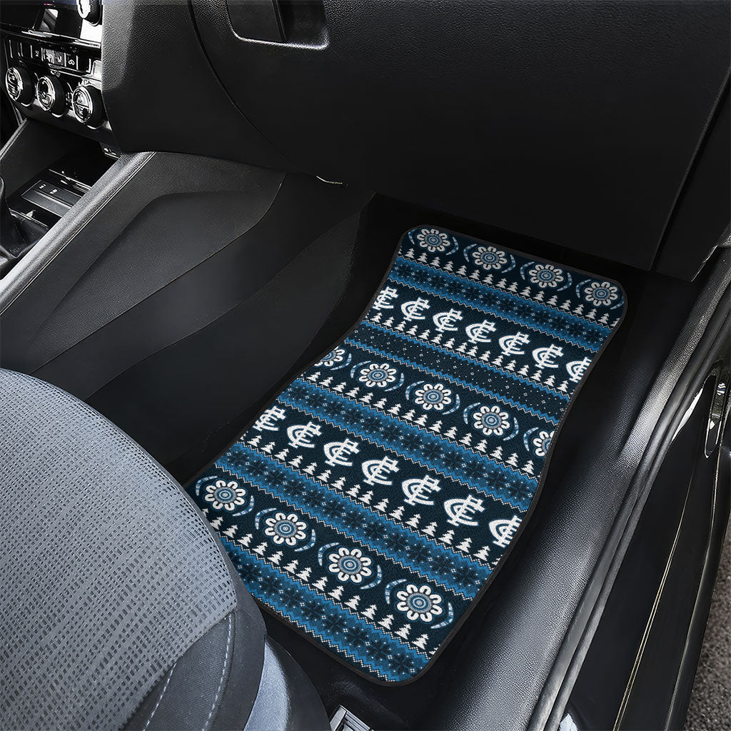Blues Football Christmas Car Mats Aboriginal Seamless Cardigan Inspired
