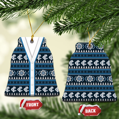 Blues Football Christmas Ceramic Ornament Aboriginal Seamless Cardigan Inspired
