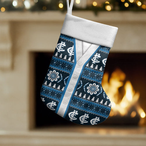 Blues Football Christmas Stocking Aboriginal Seamless Cardigan Inspired