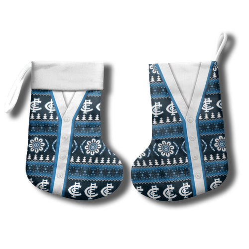 Blues Football Christmas Stocking Aboriginal Seamless Cardigan Inspired