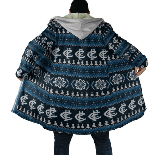 Blues Football Christmas Cloak Aboriginal Seamless Cardigan Inspired