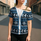 Blues Football Christmas Cross Shoulder Shirt Aboriginal Seamless Cardigan Inspired
