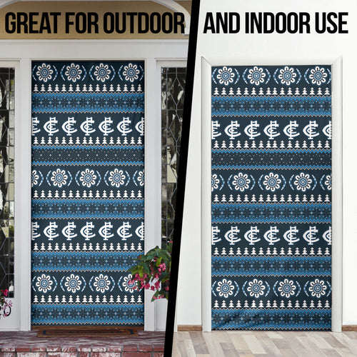 Blues Football Christmas Door Cover Aboriginal Seamless Cardigan Inspired