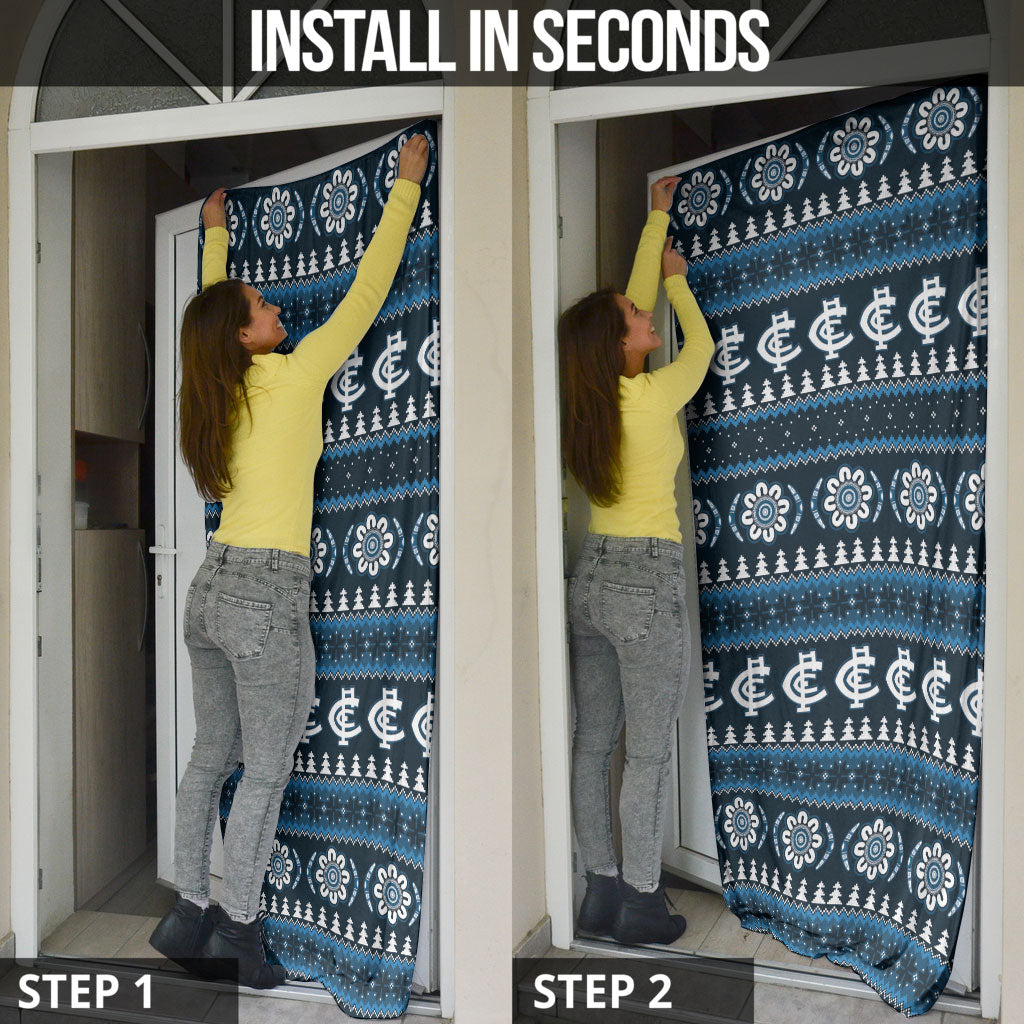 Blues Football Christmas Door Cover Aboriginal Seamless Cardigan Inspired