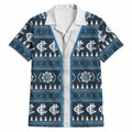 Blues Football Christmas Hawaiian Shirt Aboriginal Seamless Cardigan Inspired