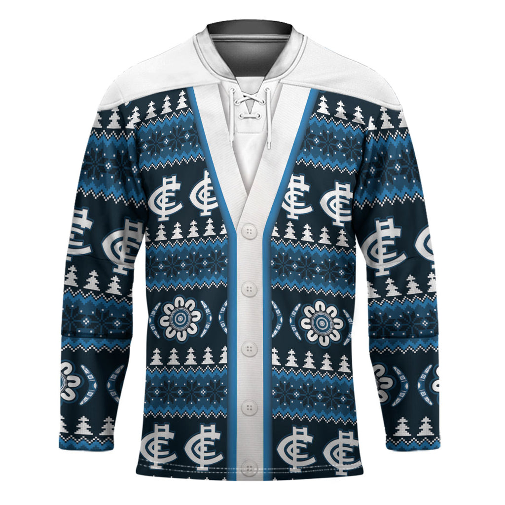 Blues Football Christmas Hockey Jersey Aboriginal Seamless Cardigan Inspired
