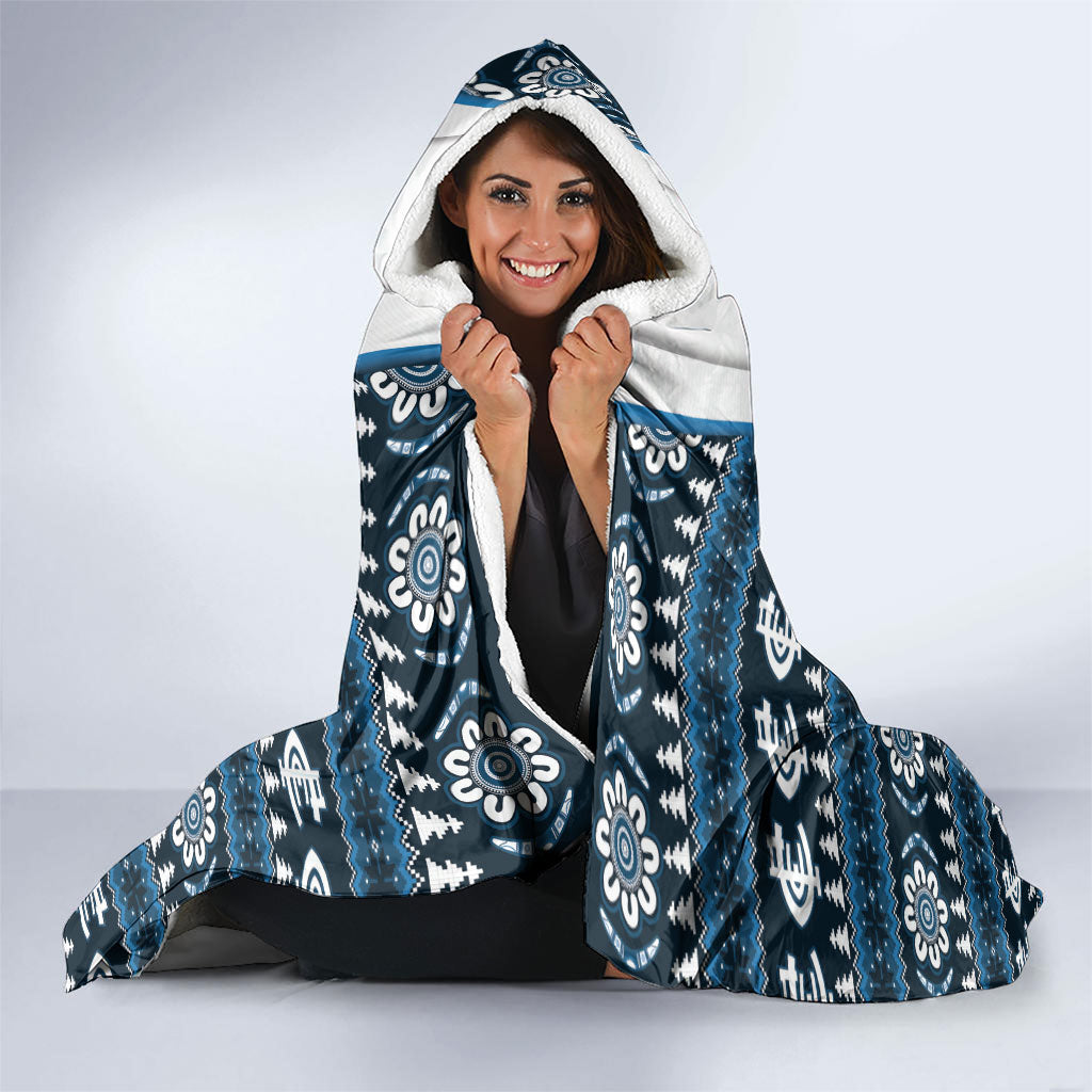 Blues Football Christmas Hooded Blanket Aboriginal Seamless Cardigan Inspired