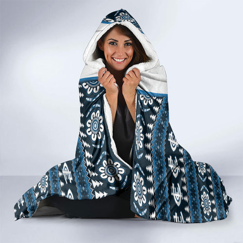 Blues Football Christmas Hooded Blanket Aboriginal Seamless Cardigan Inspired