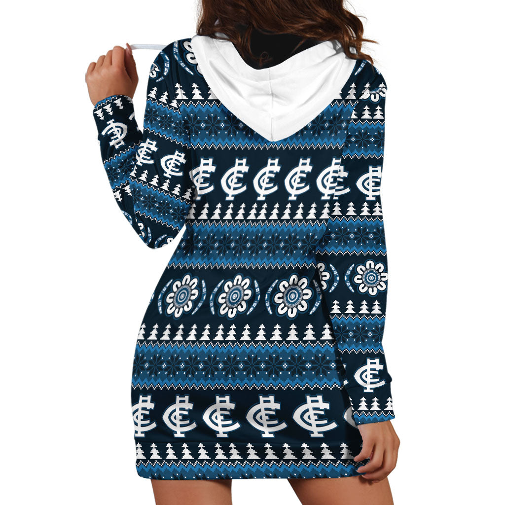 Blues Football Christmas Hoodie Dress Aboriginal Seamless Cardigan Inspired