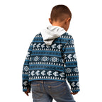 Blues Football Christmas Kid Hoodie Aboriginal Seamless Cardigan Inspired