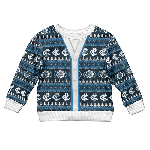 Blues Football Christmas Kid Ugly Christmas Sweater Aboriginal Seamless Cardigan Inspired