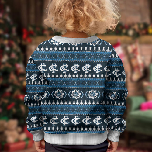 Blues Football Christmas Kid Ugly Christmas Sweater Aboriginal Seamless Cardigan Inspired