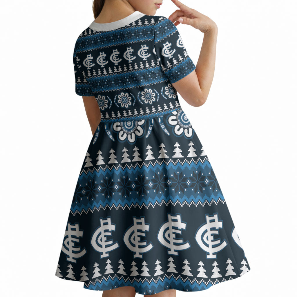 Blues Football Christmas Kid Short Sleeve Dress Aboriginal Seamless Cardigan Inspired