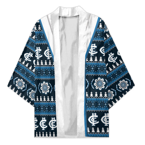 Blues Football Christmas Kimono Aboriginal Seamless Cardigan Inspired