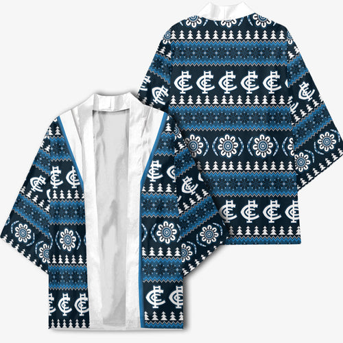 Blues Football Christmas Kimono Aboriginal Seamless Cardigan Inspired