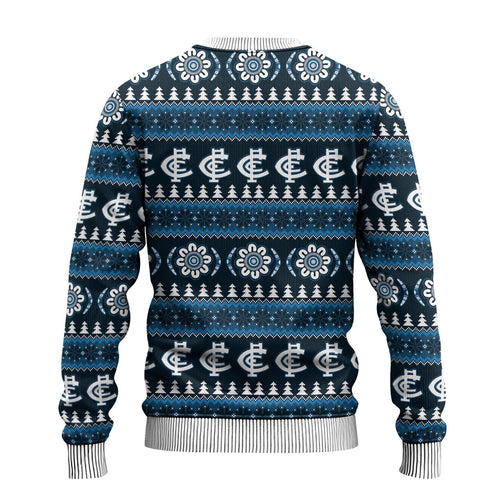 Blues Football Christmas Ugly Christmas Sweater Aboriginal Seamless Cardigan Inspired