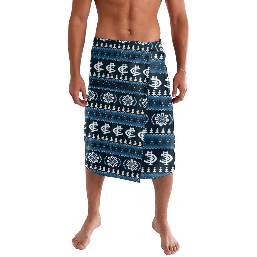 Blues Football Christmas Lavalava Aboriginal Seamless Cardigan Inspired