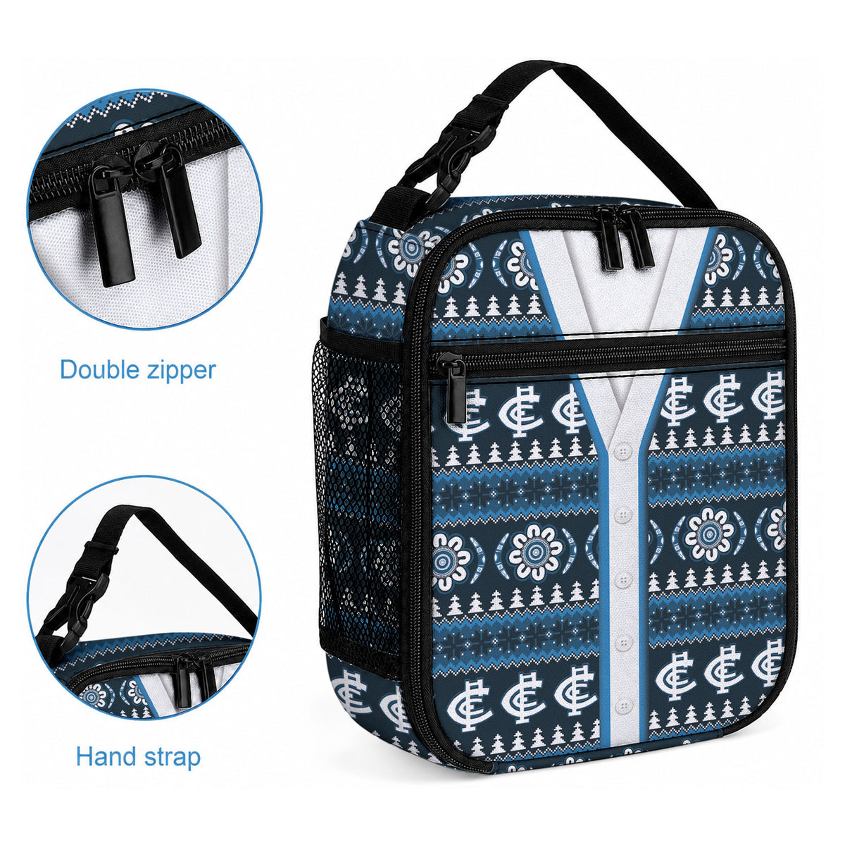 Blues Football Christmas Lunch Bag Aboriginal Seamless Cardigan Inspired