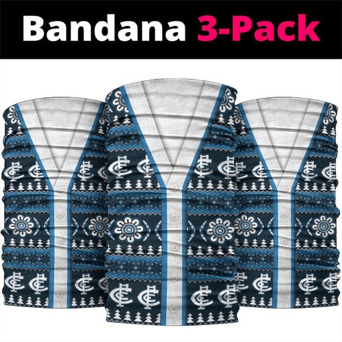 Blues Football Christmas Neck Gaiter Aboriginal Seamless Cardigan Inspired