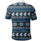 Blues Football Christmas Polo Shirt Aboriginal Seamless Cardigan Inspired
