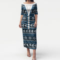 Blues Football Christmas Puletasi Aboriginal Seamless Cardigan Inspired