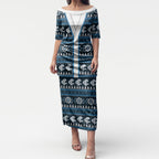 Blues Football Christmas Puletasi Aboriginal Seamless Cardigan Inspired