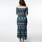 Blues Football Christmas Puletasi Aboriginal Seamless Cardigan Inspired